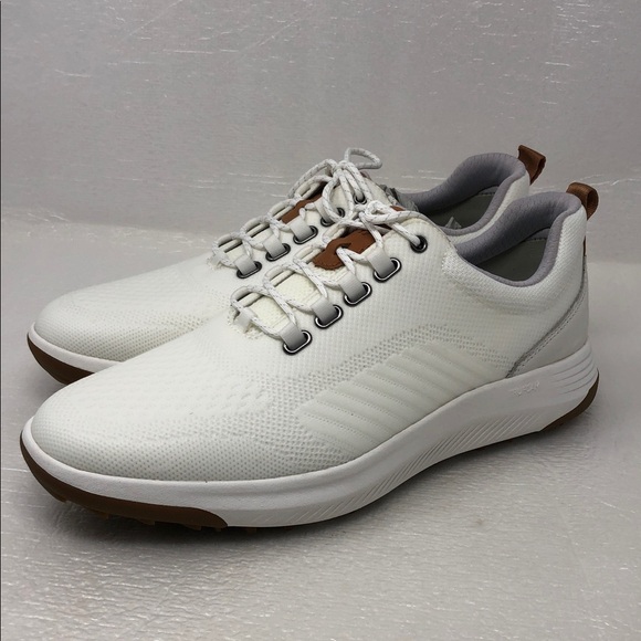 NEW Johnston & Murphy Golf Shoes Amherst GL1 Sport Hybrid White Coated Knit 10M - Picture 3 of 17